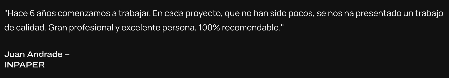 reseña de calidad