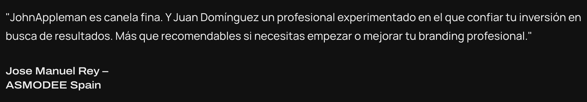 comentario sobre la agencia de diseño gráfico JohnAppleman