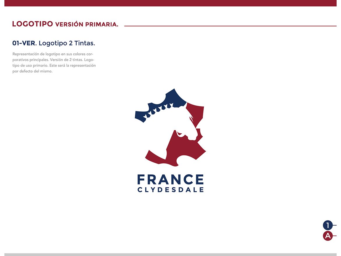 Logotipo France Clydesdale. Diseno madrid.